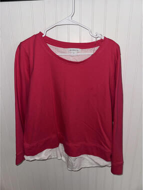 Liz Claiborne Women's Long Sleeve Layered Look Sweatshirt XL
